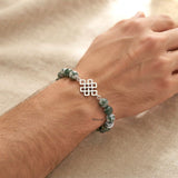 925 silver Tree Agate Celtic Knot bracelet