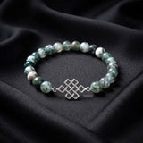 925 silver Celtic Knot gemstone bracelet