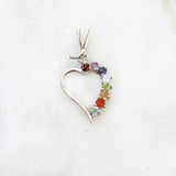 Chakra Silver Heart Pendant