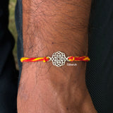 Sterling Silver Chakra Motif Rakhi for Brother