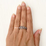 Champa Flower Silver Ring