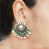 Chand Green Tribal Stud Earring