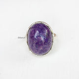 Charoite Knotted Silver Ring