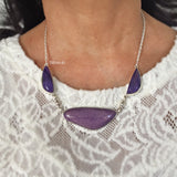 Charoite Silver Necklace