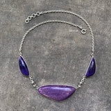 Charoite Silver Necklace