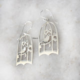 Chirping Birds Silver Earring