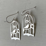 Chirping Birds Silver Earring