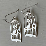 Chirping Birds Silver Earring