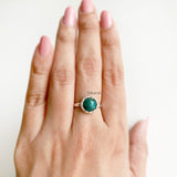 Chrysocolla Knotted Silver Ring