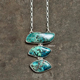 Chrysocolla Silver Necklace
