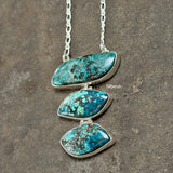 Chrysocolla Silver Necklace