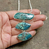 Chrysocolla Silver Necklace
