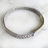 Chunky Knotted Silver Bracelet