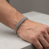 Bold silver bracelet for men