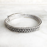 Chunky Knotted Silver Bracelet