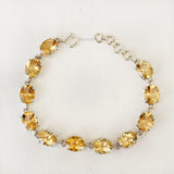 Citrine Facetted Silver Bracelet