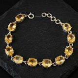 Citrine gemstone bracelet 925 silver India