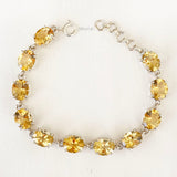 Citrine Facetted Silver Bracelet