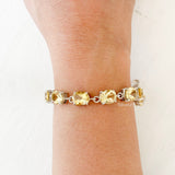 Citrine Facetted Silver Bracelet