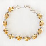Citrine Facetted Silver Bracelet