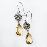 Citrine Filigree Silver Earring