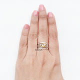 Citrine Filigree Silver Ring