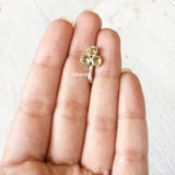 Citrine Flower Silver Nose Clip