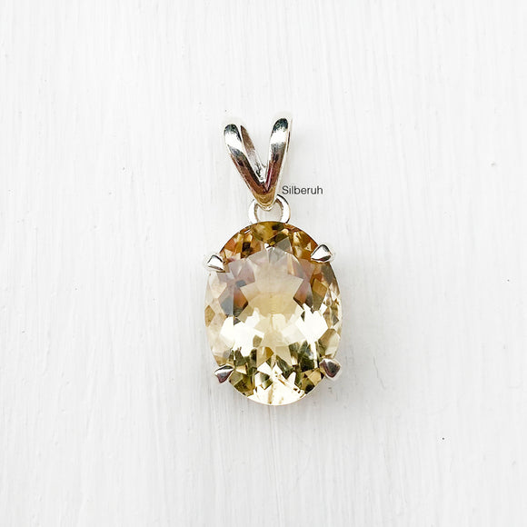 Citrine Silver Pendant