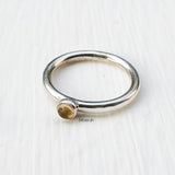 Citrine Stacking Silver Ring