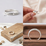 925 silver couple rings I love you engraved India