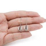 Cowrie Threader Silver Earring