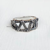 Criss Cross Silver Ring