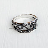 Criss Cross Silver Ring