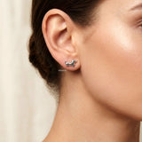 dog stud earrings silver cute design