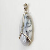 Dendrite Agate Marquise Silver Pendant