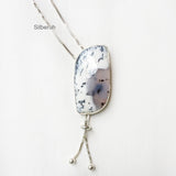 Dendrite Agate Silver Necklace