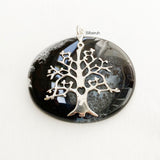 Dendrite Agate Tree of Life Silver Pendant