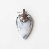 Dendrite Agate Tribal Silver Pendant