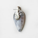 Dendrite Agate Tribal Silver Pendant