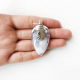 Dendrite Agate Tribal Silver Pendant