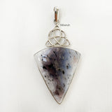 Dendrite Agate Triquetra Silver Pendant