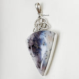 Dendrite Agate Triquetra Silver Pendant