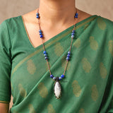 Dendrite Agate & Lapis Lazuli Threaded Necklace