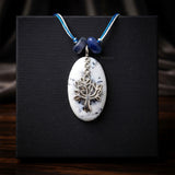 Dendrite Agate & Sodalite Silver Necklace