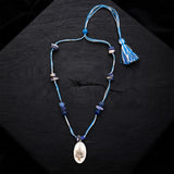 Dendrite Agate & Sodalite Silver Necklace