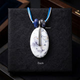 Dendrite Agate & Sodalite Silver Necklace