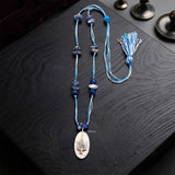 Dendrite Agate & Sodalite Silver Necklace