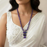 Dichroic Glass Silver Necklace