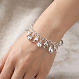 Free size silver charm bracelet India dolphin