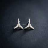 925 silver dolphin tail stud earrings India